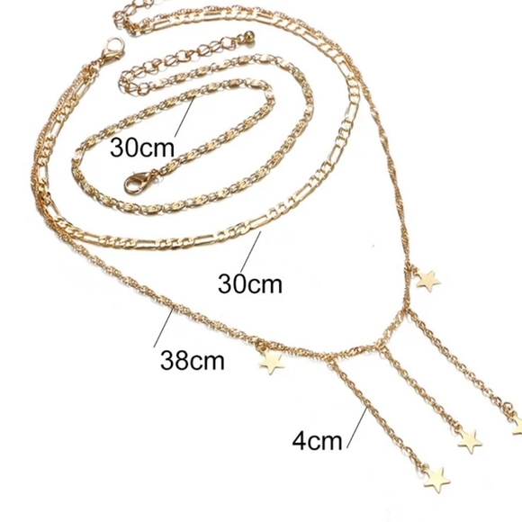 *Rivers* Stars and Chain Layered necklace - Picture 2 of 6